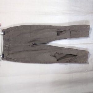 Aerie Stonewashed Taupe Slim Leg Elastic Waist Boyfriend Fit Pants XS